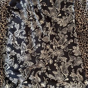 Black paisley patterned mini dress